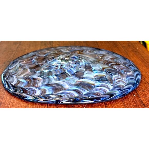 Art Glass Swirled Multi-Colored Decor Gallery Wall Art Accent Cabinet Bookshelf - Picture 9 of 11